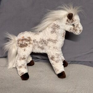 Douglas Cuddle Toys Appaloosa Horse Plush Dappled White Brown Stuffed Animal 12"